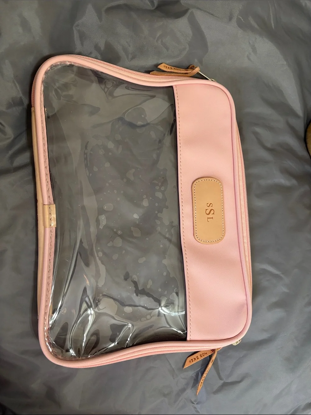 Jon Hart Design Pink Clear Cosmetic Bag